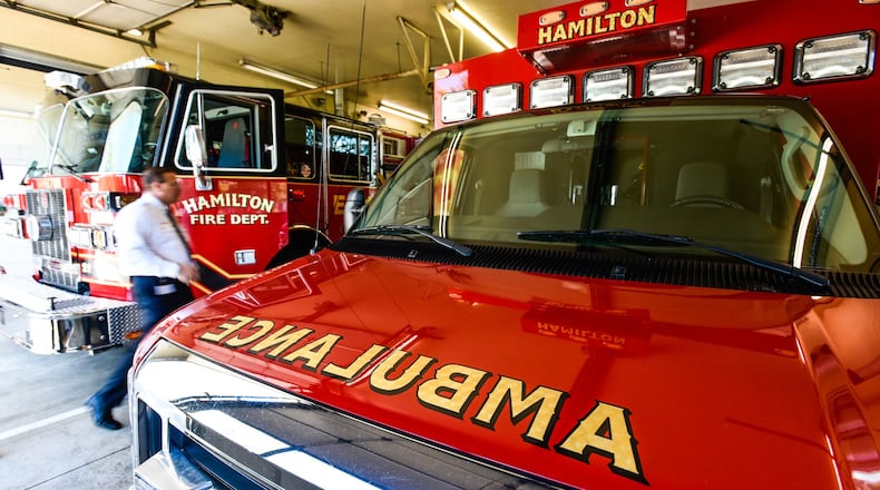 Ham Ambulance Hamilton fire department ambulances now all have Stryker ambulance cots that make transportation of patients much safer for them and for firefighters, who are less likely to be injured during the process. NICK GRAHAM/STAFF