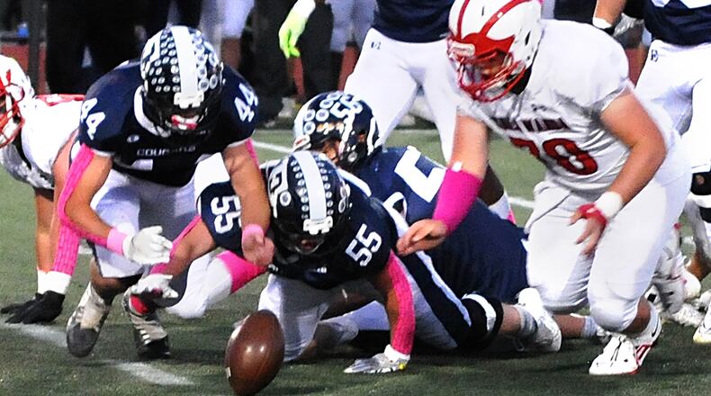 Talawanda hosted Edgewood in a Southwest Ohio Conference game on Friday, Oct. 7. The Cougars beat the Brave 48-10. DAVID A. MOODIE/CONTRIBUTING PHOTOGRAPHER