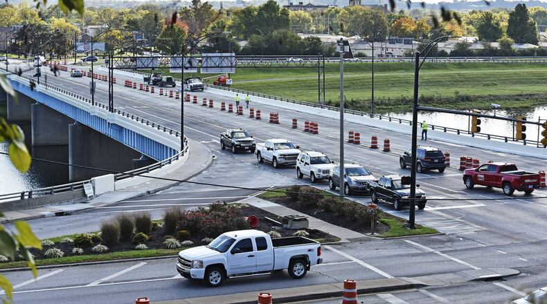 Pictured is a 2020 file photo of construction on Columbia Bridge. NICK GRAHAM/FILE