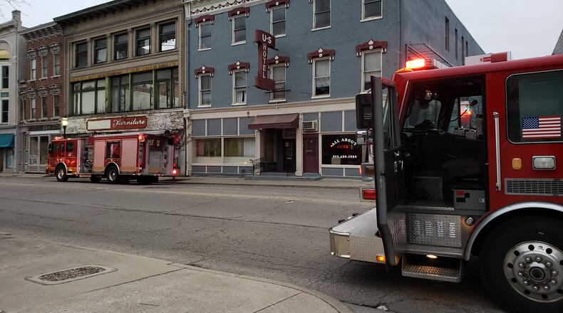 The Hope House Mission in Middletown was evacuated on Thursday morning, Jan. 10, 2019, after a report of smoke in the basement. NICK GRAHAM / STAFF