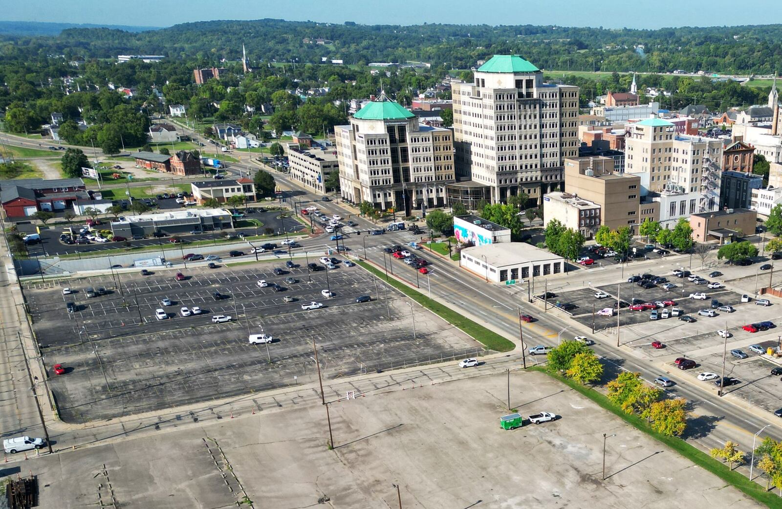 The city of Hamilton is planning to sell this land to Hamilton Hospitality, which will develop a new dual Hilton hotel project at the corner of North MLK Jr. Boulevard and High Street. It will feature two Hilton products and have a total of 160 hotel rooms, as well as a yet-to-be-named restaurant. The project was announced in September 2023 and the site was undergoing environmental testing ahead of the expected development agreement, which is slated for council consideration next month. NICK GRAHAM/STAFF