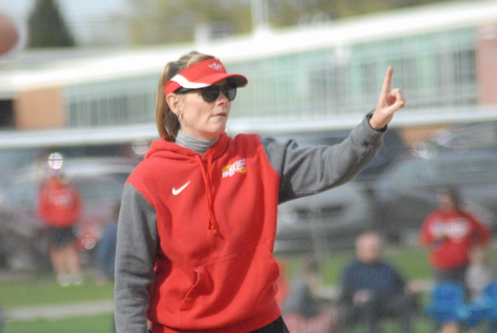 Fairfield HIgh School softball coach Brenda Stieger won her 500th career game on Thursday in the Indians' 5-4 win over Lakota East. Chris Vogt/CONTRIBUTED