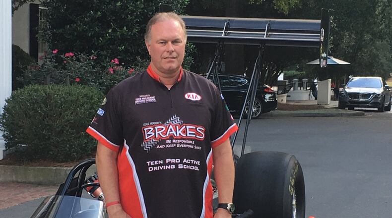 Doug Herbert’s two sons died in a car accident in 2008. The champion drag racer launched the BRAKES program after their deaths to teach safer driving to teens. CONTRIBUTED
