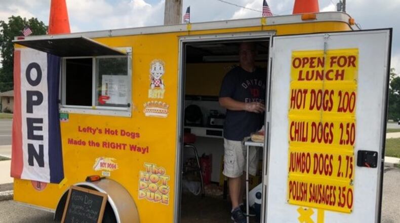 Lefty's Hot Dogs stand in Kettering. Staff photo by Mark Fisher