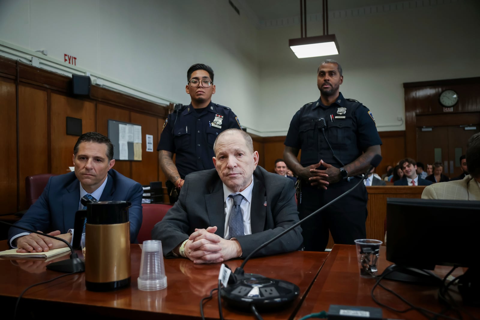 Harvey Weinstein appears in state court in Manhattan for his retrial on Wednesday, June 4, 2025 in New York. (Michael Nagle/Pool Photo via AP)