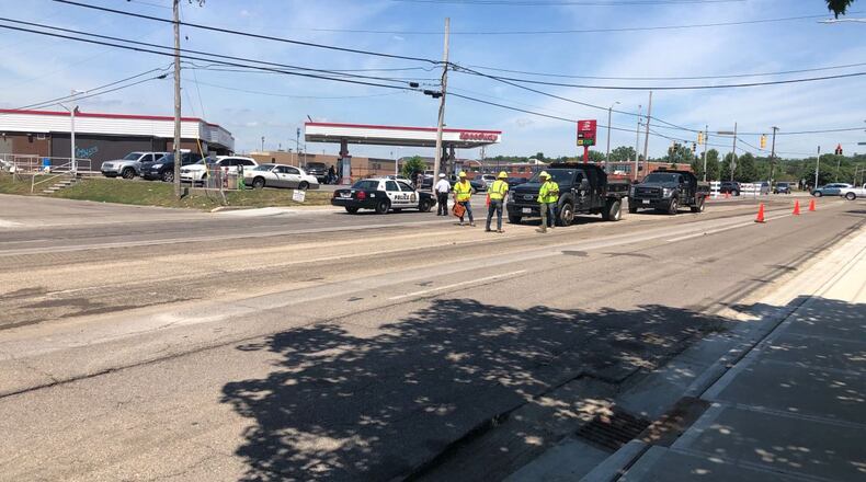 A construction worker was struck and killed by a construction truck just before 7 a.m. Wednesday, July 15, 2020, on Eaton Avenue in Hamilton. WCPO