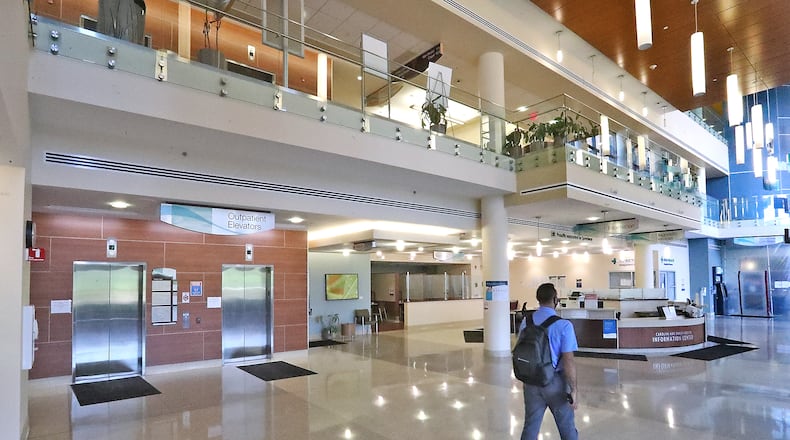 The lobby of Mercy Health's Springfield Regional Medical Center. BILL LACKEY/STAFF