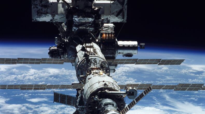 The International Space Station will appear in the southwestern sky around 10:17 p.m. on Mary 17 and be visible for about 6 minutes as it travels towards the northeastern sky. NASA