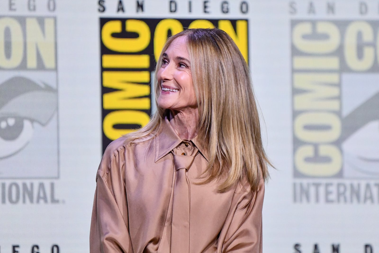 Holly Hunter attends a panel for "Star Trek: Starfleet Academy" during Comic-Con International on Saturday, July 26, 2025, in San Diego. (Photo by Richard Shotwell/Invision/AP)
