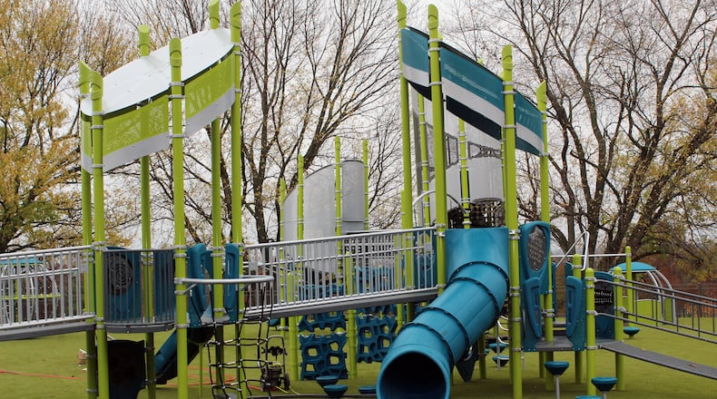 Harbin Park's playground is part of a study on inclusive playgrounds by Northern Kentucky University student Madison Bennington. SUE KIESEWWETTER/CONTRIBUTED