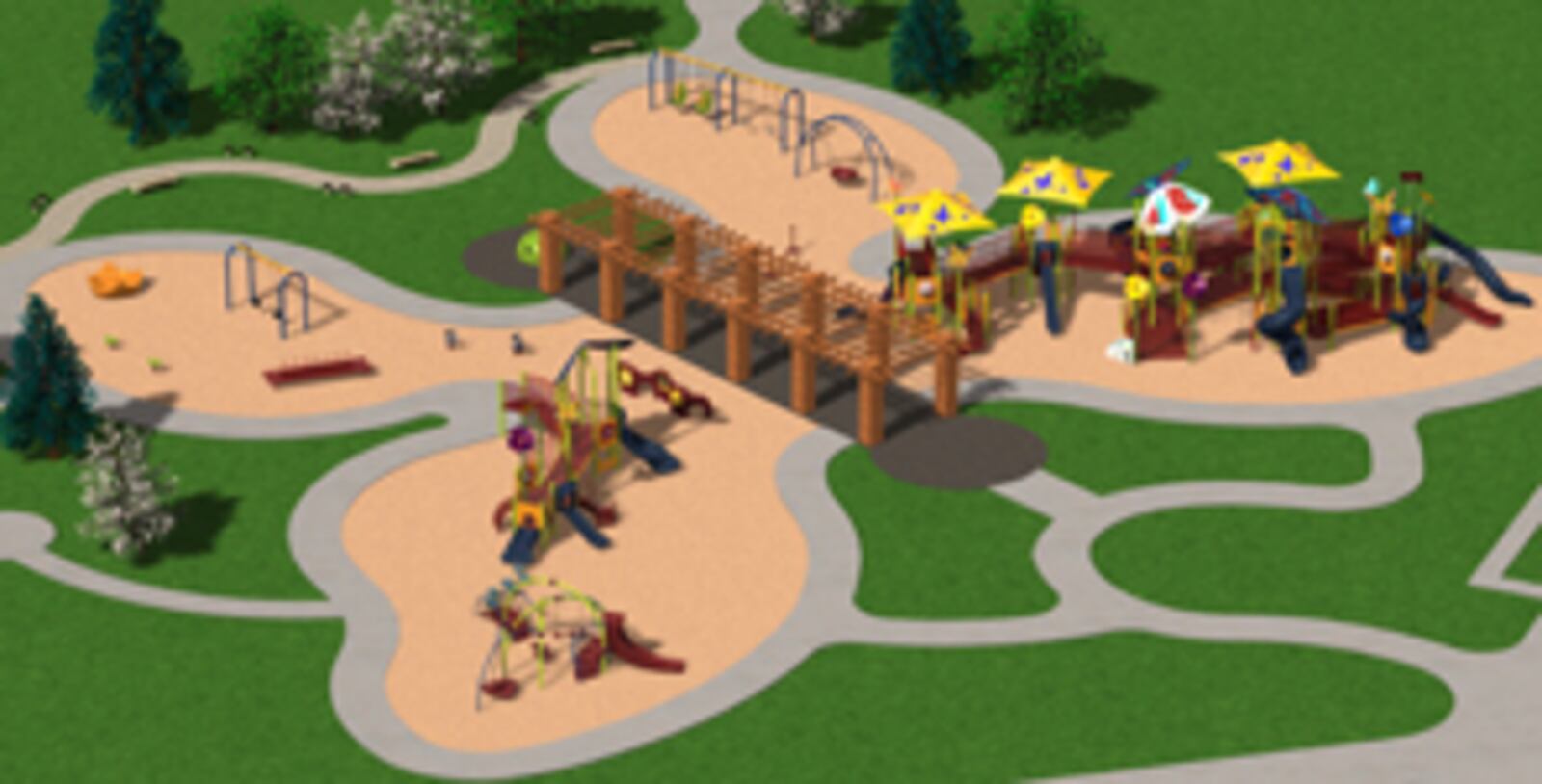 Rendering of the Common Ground playground in Mason. CONTRIBUTED
