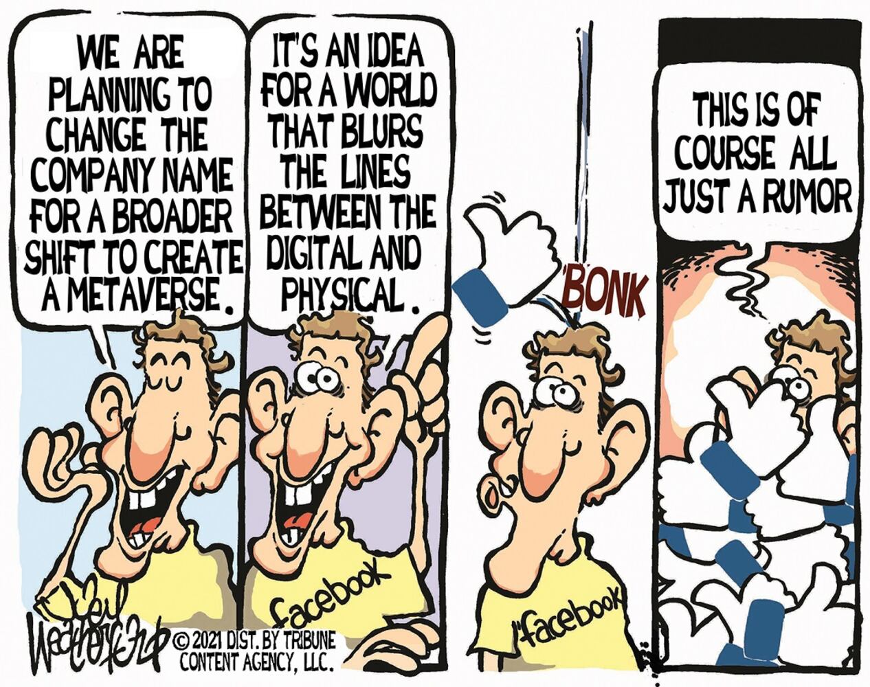 WEEK IN CARTOONS: Facebook name change, Biden’s spending plan and more