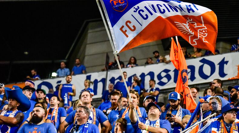 FC Cincinnati lost to New York Red Bulls 3-2 in overtime of their 2017 Lamar Hunt U.S. Open Cup semifinal game Tuesday, Aug. 15, 2017, at Nippert Stadium on the University of Cincinnati Campus in Cincinnati. NICK GRAHAM/STAFF