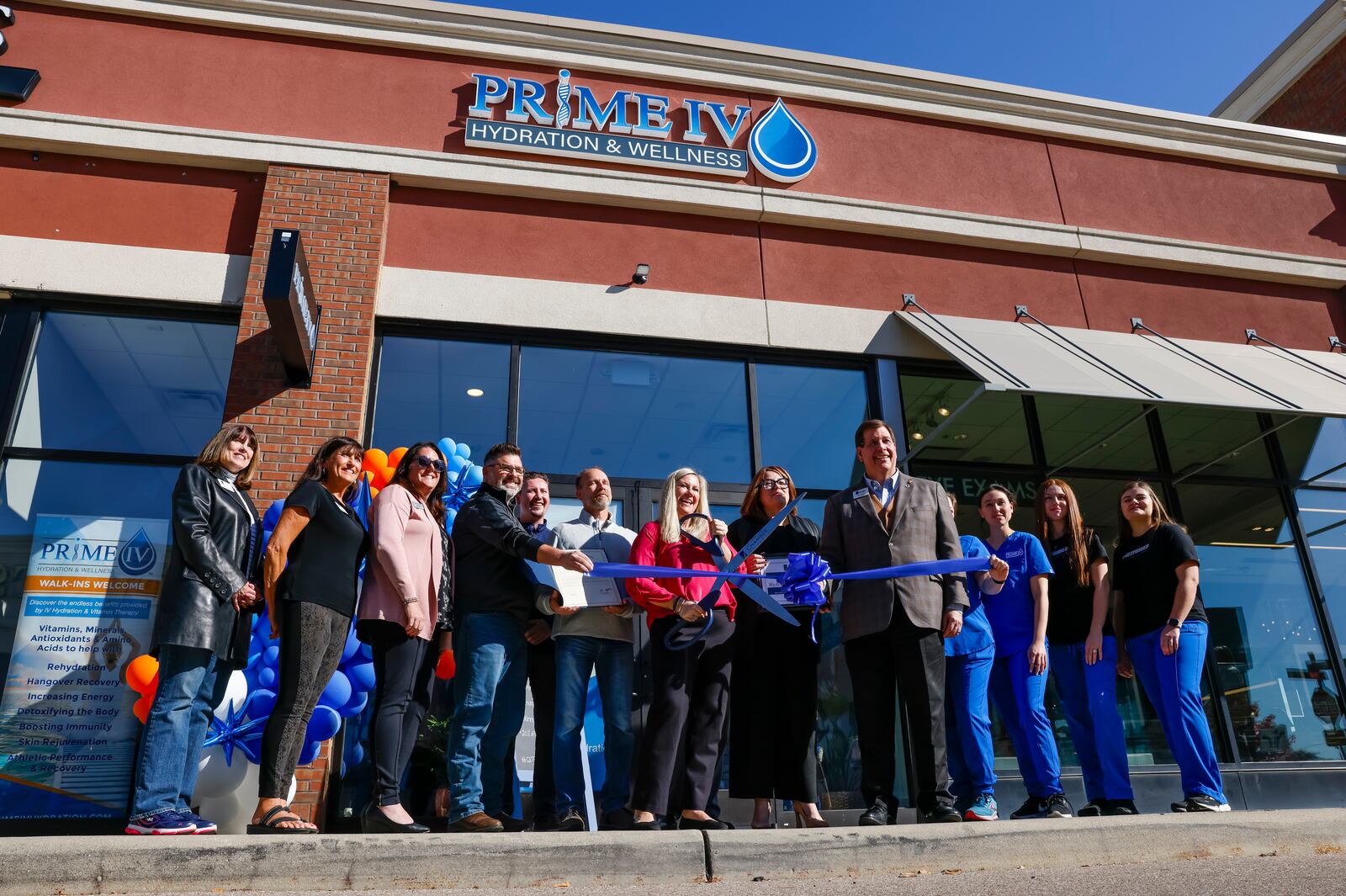 Prime IV Hydration & Wellness held a ribbon cutting for their new location at Liberty Center Monday, Oct. 23, 2023 in Liberty Township. NICK GRAHAM/STAFF