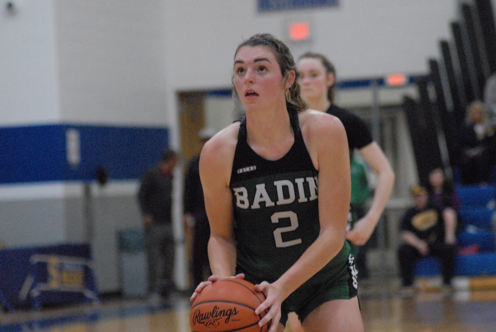 Badin's Braelyn Even eyes the rim during a free throw attempt against Purcell Marian on Friday night. Chris Vogt/CONTRIBUTED