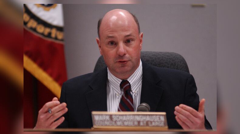 Former Fairfield City Council member Mark Scharringhausen is set to be sworn in as an at-large council member Monday night. He'll succeed the late Fairfield City Council member Ron D'Epifanio, who died earlier this year. Scharringhausen is pictured here at an April 2005 City Council meeting. FILE