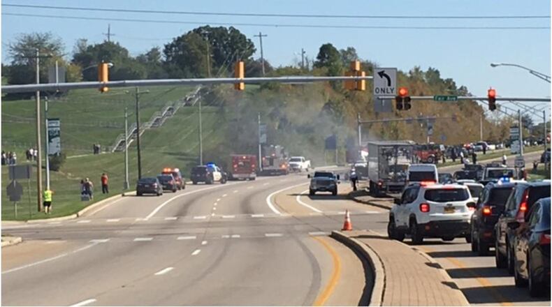 A concrete bucket truck driven by Tracy Moore, of Fairfield, rear-ended the SUV driven by Deanna Gilreath, 58, of Hamilton, according to police. Gilreath’s Jeep Liberty burst into flames and she died at the scene. Moore is charged with aggravated vehicular homicide and vehicular homicide.