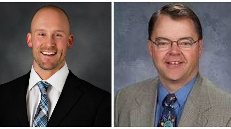 Lebanon Vice Mayor Mark Messer (at left) and Lebanon City Schools Superintendent Todd Yohey.