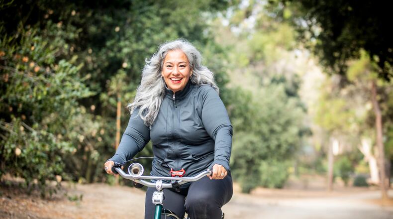 To maintain flexibility during a bike ride, regular stretching is recommended, which can be performed before, during and after your ride. ISTOCK