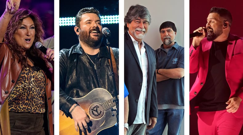 The 2023 Voices of America Country Music Festival on Aug. 10-13, 2023 in West Chester Twp. will feature more than 30 country music acts, including Jo Dee Messina, Chris Young, Alabama and Dan + Shay. AP PHOTOS