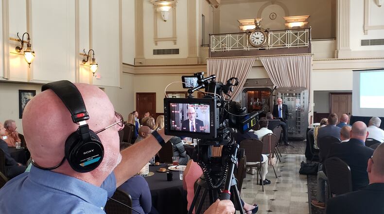 City managers from Middletown, Monroe and Trenton provided community updates during a “Memos with the Managers” luncheon at The Windamere Thursday, Sept. 5, 2019. The event was organized by the Chamber of Commerce Serving Middletown, Monroe and Trenton. ERIC SCHWARTZBERG/STAFF
