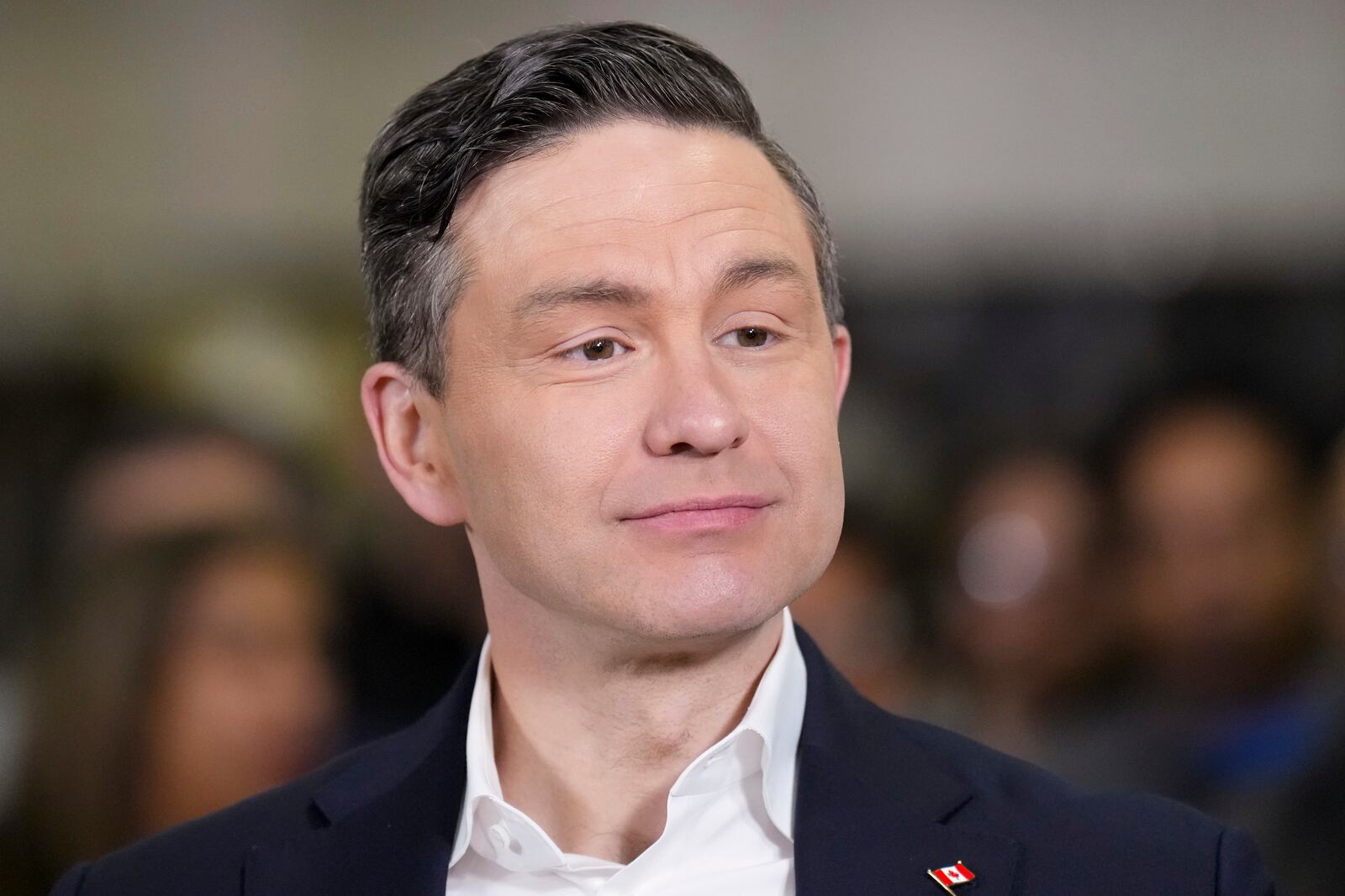FILE - Canada Federal Conservative Leader Pierre Poilievre appears at a federal election campaign event in Brampton, Ontario, March 24, 2025. (Chris Young/The Canadian Press via AP, File)