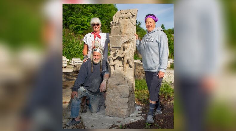 A trio of artists will create a pair of 8-foot-tall sculptures at Marcum Park as the city celebrates Sculpture Week on Monday. The stone artists, Amy Brier, of Indiana, Sharon Fullingim, of New Mexico, and John Fisher, of California, will create the two sculptures as the project will be the showcase of the weeklong celebration of the artform. CONTRIBUTED