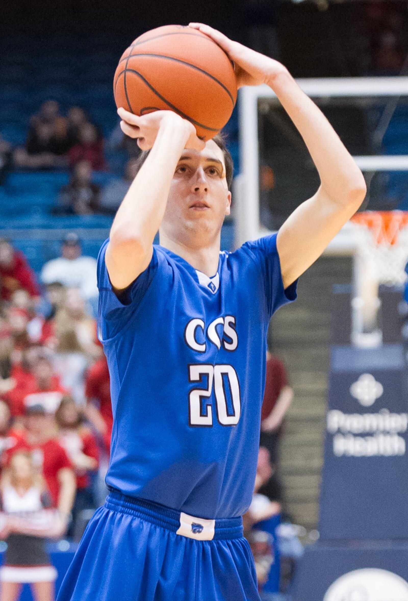 Cincinnati Christian’s Brady Roberts eyes the basket during Friday night’s Division IV district final against South Charleston Southeastern at the University of Dayton Arena. CONTRIBUTED PHOTO BY BRYANT BILLING