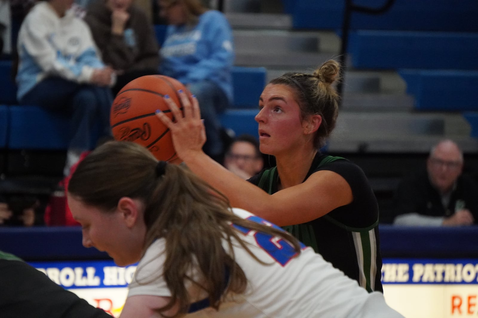 Badin’s Braelyn Even eyes a free-throw attempt against Carroll on Wednesday night. CHRIS VOGT / CONTRIBUTER