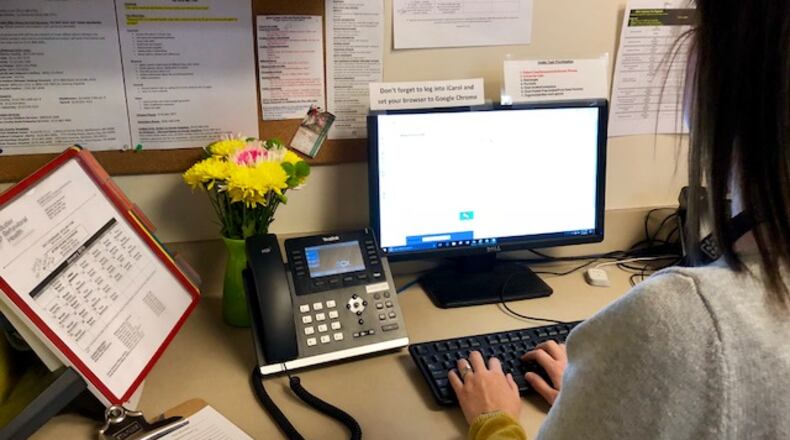 Emily Bacon with the crisis hotline started receiving test texts Thursday with the expansion of services for the Butler County crisis hotline.