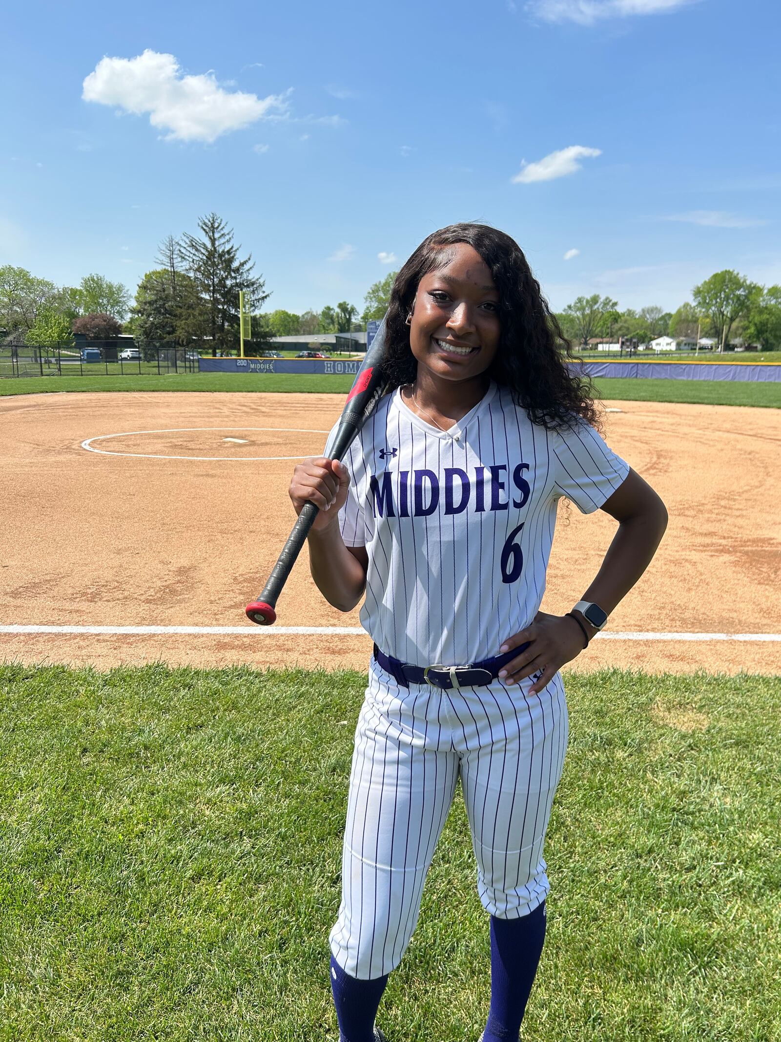 Besides being a standout softball player at Middletown High School, Leila Johnson also plays basketball and volleyball. RICK McCRABB/CONTRIBUTOR