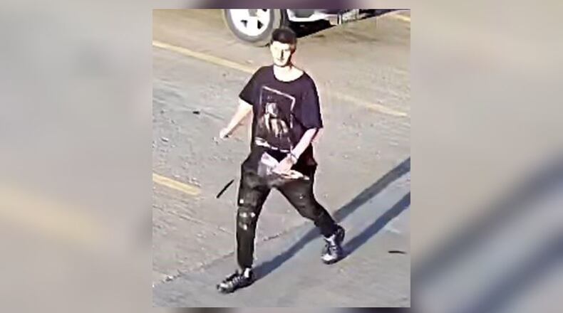 West Chester Twp. police are searching for a robbery suspect who wore a "Plague Doctor" mask while trying to assault someone behind the Dominos Pizza on Highland Pointe Drive. CONTRIBUTED