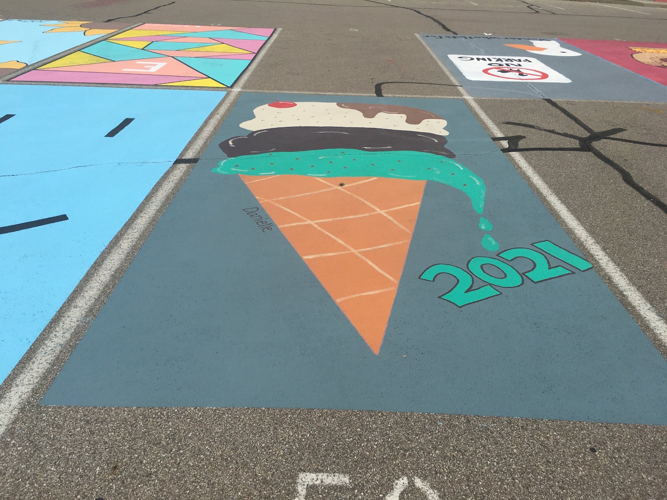 Lakota West High School parking lot spaces