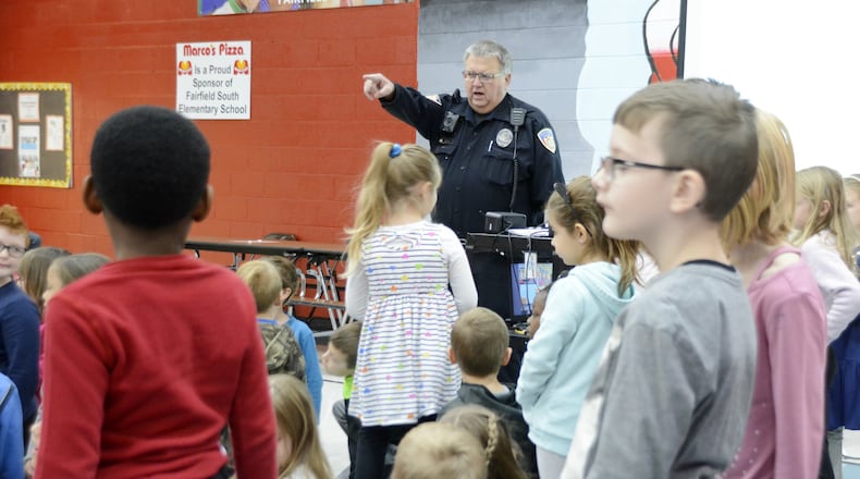 Students at Fairfield South Elementary on Bibury Road in Fairfield learn about the dangers of drugs, alcohol and strangers, and what to do if they are in unfamiliar and dangerous situations. Pictured are students at South Elementary on Wednesday, Dec. 11, 2019. MICHAEL D. PITMAN/STAFF