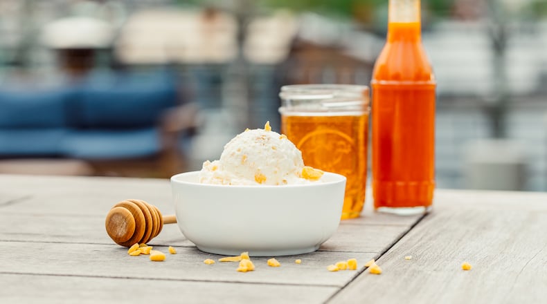 Graeter’s Ice Cream is continuing its introduction of bonus flavors with Hot Honey Crunch now available in Dayton-area scoop shops and online CONTRIBUTED PHOTO