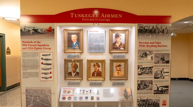 In honor of Veterans Day, the Supreme Court of Ohio unveiled a new exhibit dedicated to the legacy of the Tuskegee Airmen. The exhibit, housed in the Visitor Education Center, features five original oil portraits of the Tuskegee Airmen, the first African American pilots in the U.S. military during World War II. CONTRIBUTED