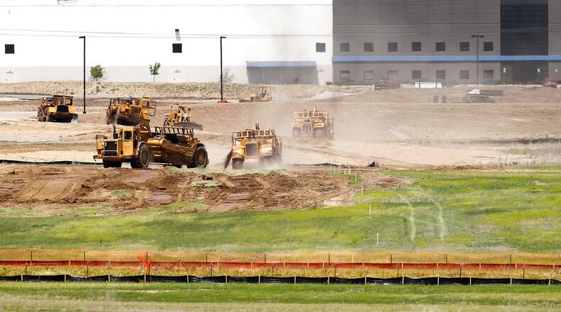 Developer IDI Gazeley continues construction at the business park Park North at Monroe, including a speculative commercial building and an auto parts plant for UGN Inc. NICK DAGGY / STAFF