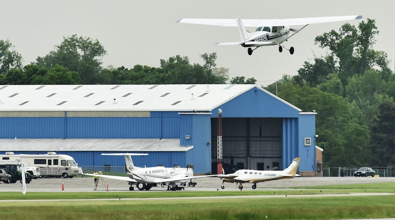 An airplane takes off from Middletown Regional Airport/Hook Field in Middletown.