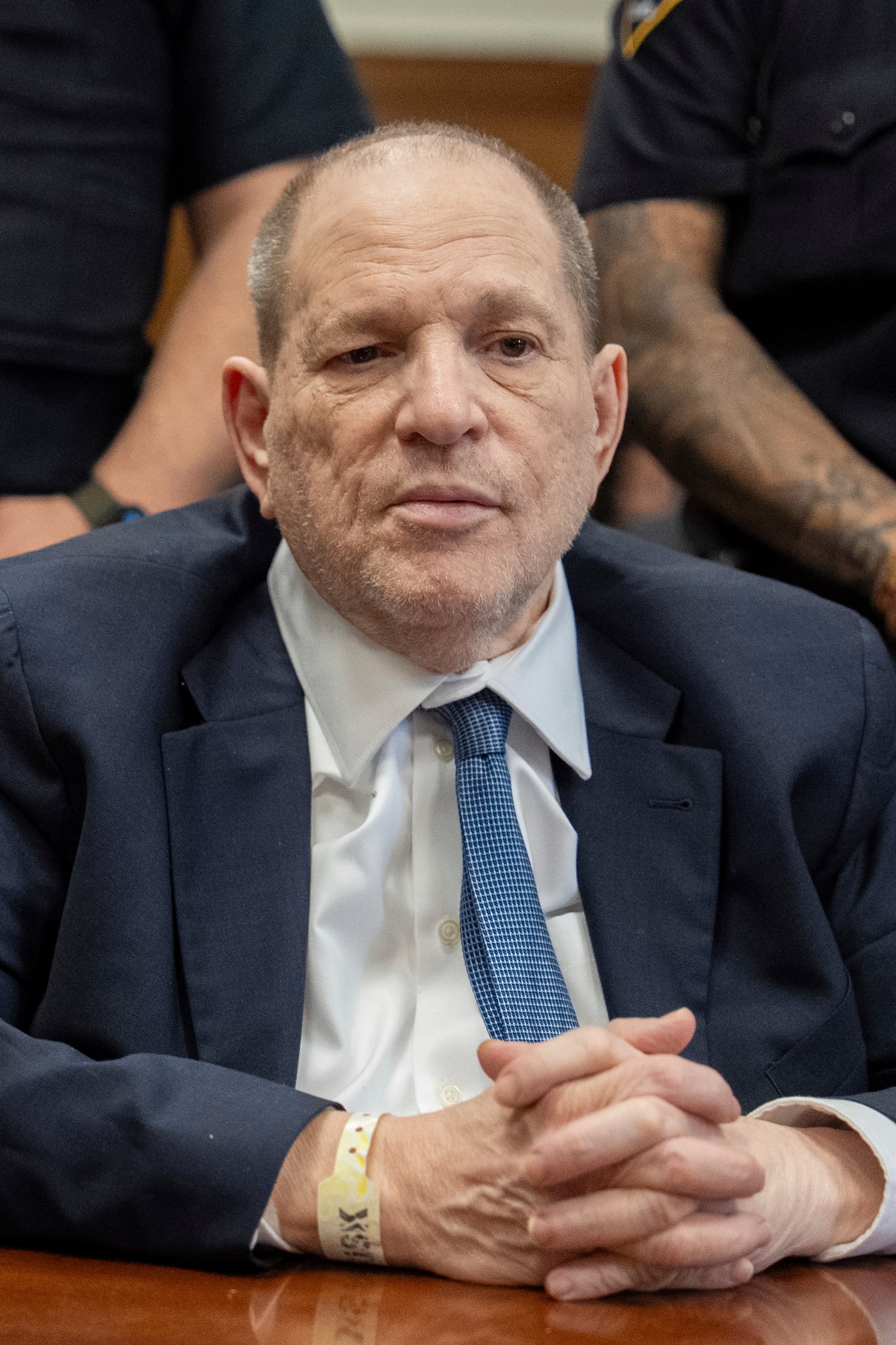 Harvey Weinstein appears in state court in Manhattan for his retrial, Monday, June 9, 2025, in New York. (David Dee Delgado/Pool Photo via AP)
