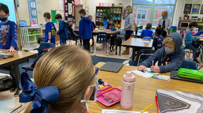 Many Mason Schools students wore blue on Monday, Jan. 11, 2021 in remembrance of third-grader JJ Day, who died on Saturday. CONTRIBUTED