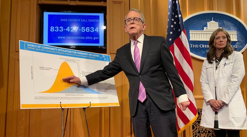 Gov. Mike DeWine said the state is at a critical time and needs to get its response correct to the international coronavirus outbreak. Photo by Laura Bischoff