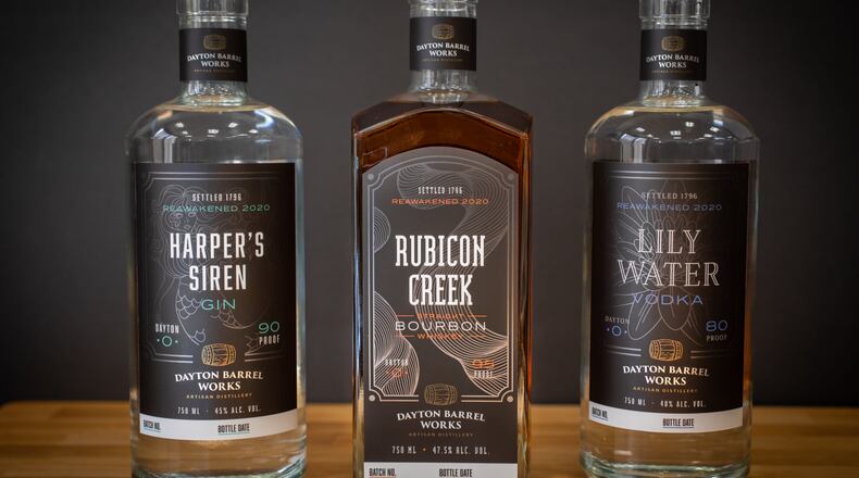 Dayton Barrel Works Artisan Distillery will start selling its bourbon, gin and vodka starting Election Day, Tuesday Nov. 3. CONTRIBUTED