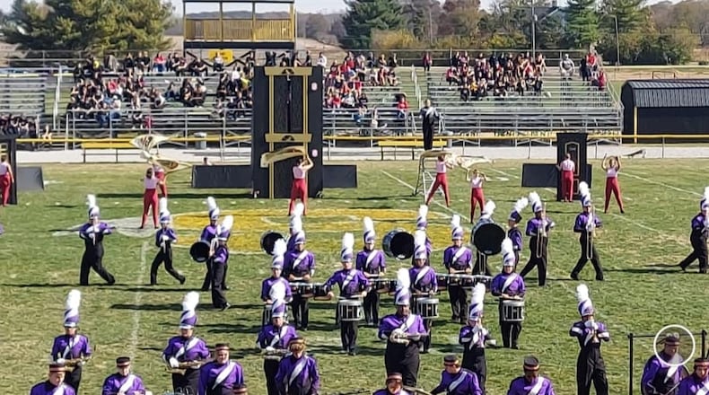 The Middletown High School marching band is competing in its 20th consecutive Ohio Music Education State Finals today in Columbus. SUBMITTED PHOTO
