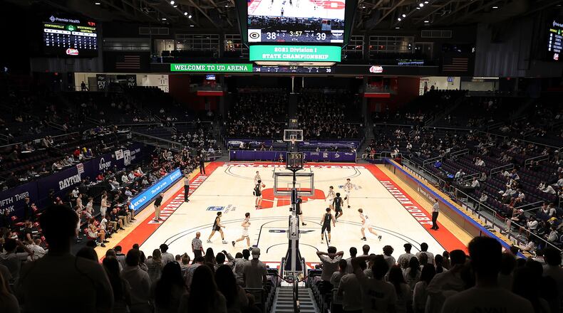 Centerville played Westerville Central in the Division I boys basketball state championship game at UD Arena. Michael Cooper/CONTRIBUTED