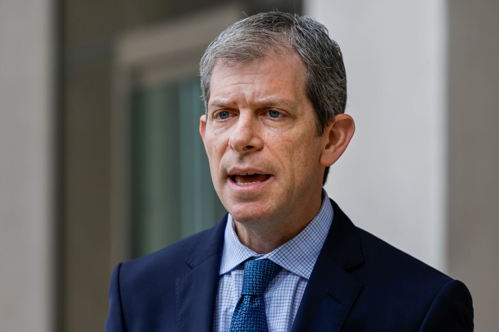 David Oscar Markus, an attorney for Ghislaine Maxwell, talks with the media outside the federal courthouse, Friday, July 25, 2025, in Tallahassee, Fla., after Deputy Attorney General Todd Blanche met with Maxwell, the imprisoned former girlfriend of financier and convicted sex offender Jeffrey Epstein. (AP Photo/Colin Hackley)