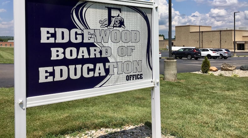 An Edgewood Schools custodian, who along with officials in his school district is the target of sexual harassment federal lawsuit, was previously suspended for inappropriate and unprofessional language, according to district records obtained by the Journal-News.