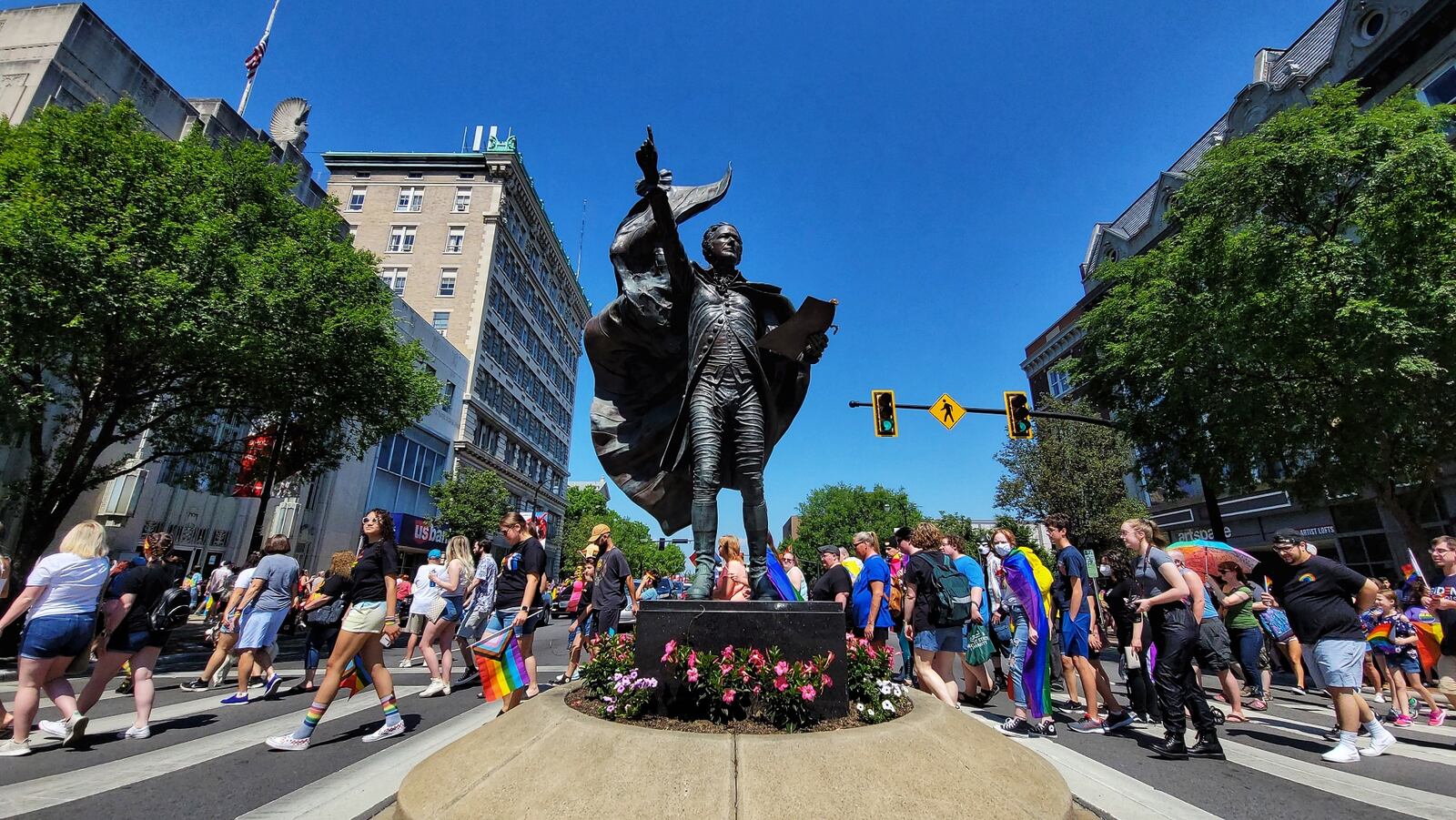 The first in-person Hamilton Pride event was held on Saturday, June 5, 2021. It included a parade, a festival and a concert at RiversEdge Amphitheater. NICK GRAHAM / STAFF