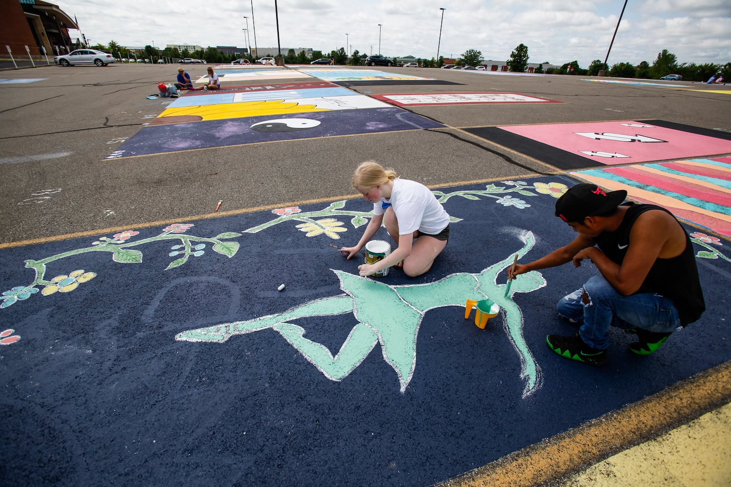 081220 Lakota East parking spot painting
