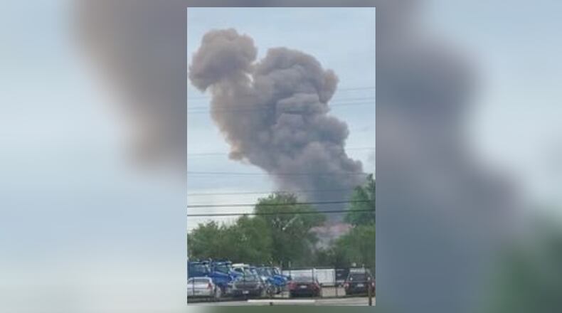 A boom was heard and a black cloud was seen Friday morning, May 12, 2023, coming from Cleveland-Cliffs in Middletown. CONTRIBUTED