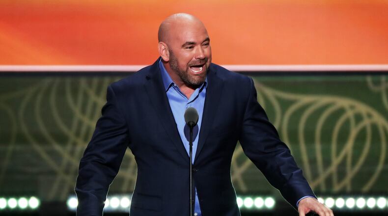 CLEVELAND, OH - JULY 19: UFC President Dana White delivers a speech on the second day of the Republican National Convention on July 19, 2016 at the Quicken Loans Arena in Cleveland, Ohio. (Photo by Alex Wong/Getty Images)